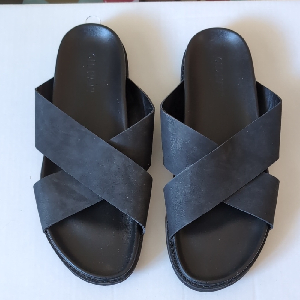 Old Navy Men's Black Slide Sandals